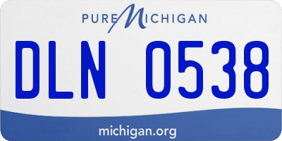 MI license plate DLN0538