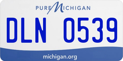 MI license plate DLN0539