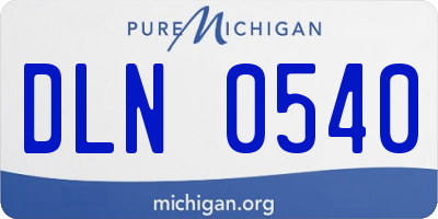 MI license plate DLN0540