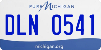 MI license plate DLN0541