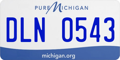 MI license plate DLN0543