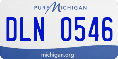 MI license plate DLN0546