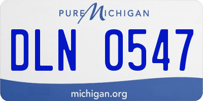 MI license plate DLN0547