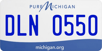 MI license plate DLN0550