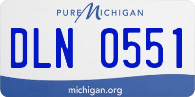 MI license plate DLN0551