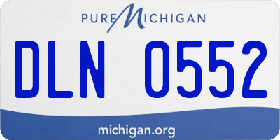 MI license plate DLN0552