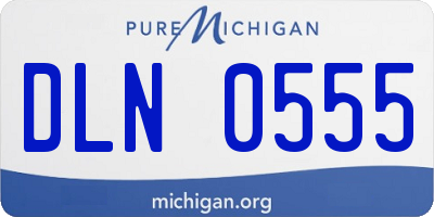 MI license plate DLN0555