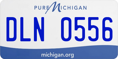 MI license plate DLN0556