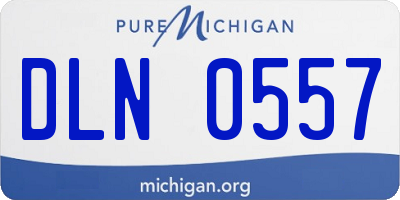 MI license plate DLN0557