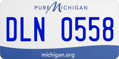 MI license plate DLN0558