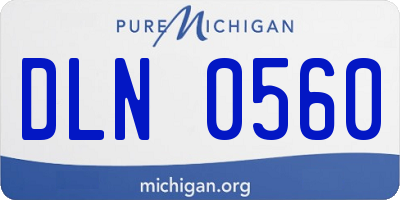 MI license plate DLN0560