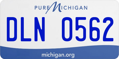 MI license plate DLN0562