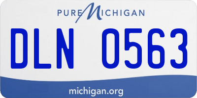 MI license plate DLN0563
