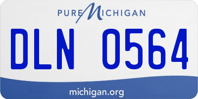 MI license plate DLN0564