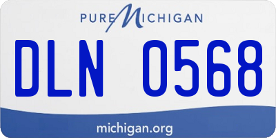MI license plate DLN0568