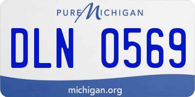 MI license plate DLN0569