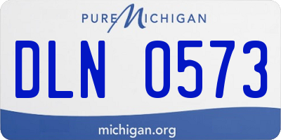 MI license plate DLN0573