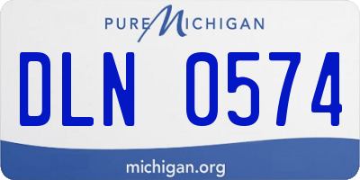 MI license plate DLN0574