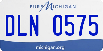 MI license plate DLN0575