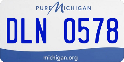 MI license plate DLN0578