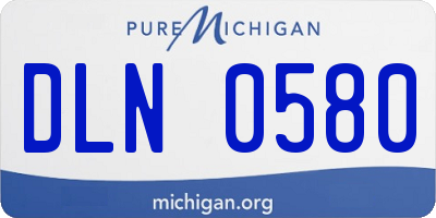 MI license plate DLN0580