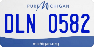 MI license plate DLN0582