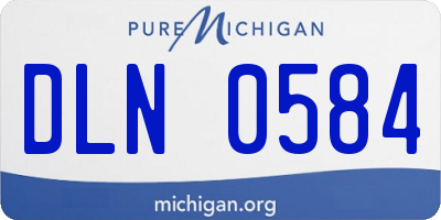 MI license plate DLN0584