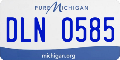 MI license plate DLN0585