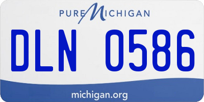 MI license plate DLN0586