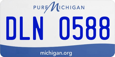 MI license plate DLN0588