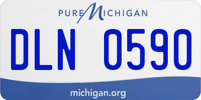MI license plate DLN0590