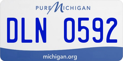 MI license plate DLN0592