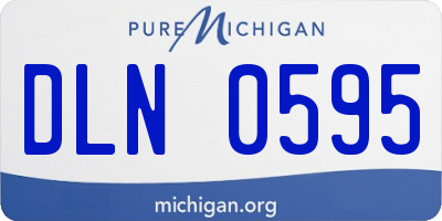 MI license plate DLN0595
