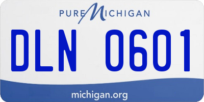 MI license plate DLN0601