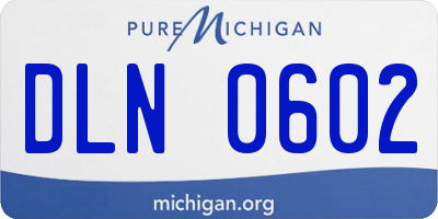 MI license plate DLN0602