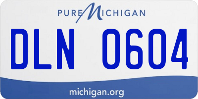 MI license plate DLN0604