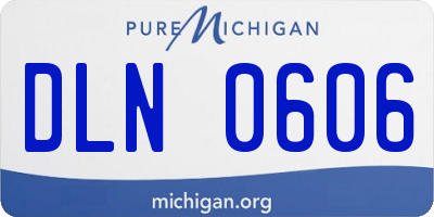 MI license plate DLN0606