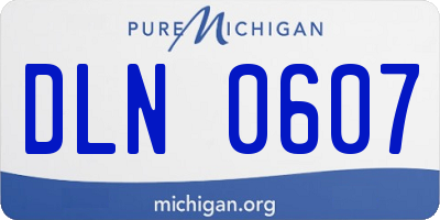 MI license plate DLN0607