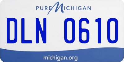 MI license plate DLN0610