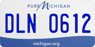 MI license plate DLN0612