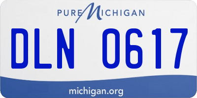 MI license plate DLN0617