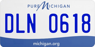 MI license plate DLN0618