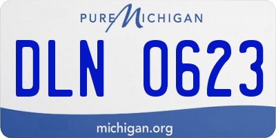 MI license plate DLN0623