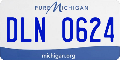 MI license plate DLN0624