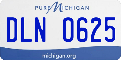 MI license plate DLN0625