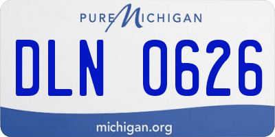 MI license plate DLN0626