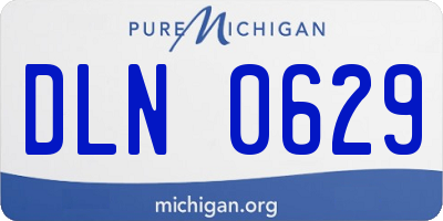 MI license plate DLN0629