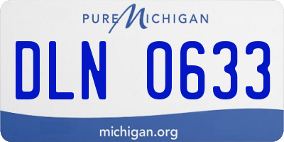 MI license plate DLN0633