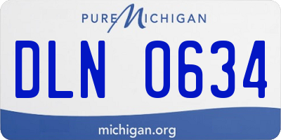 MI license plate DLN0634