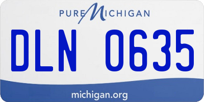 MI license plate DLN0635